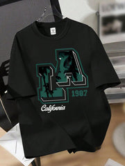 Black printed T shirt