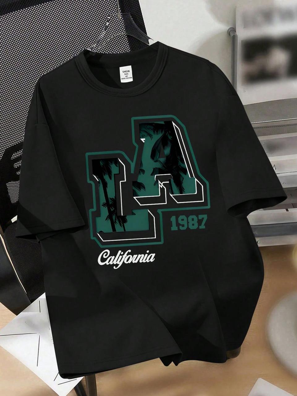 Black printed T shirt
