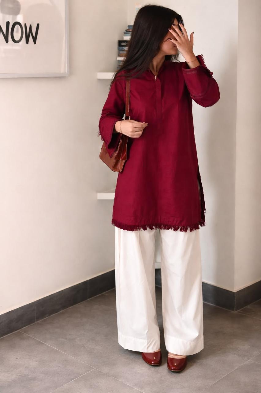 Premium Lawn Cotton Farshi Kurti Salwar Set